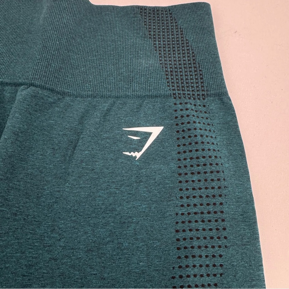 NWT Gymshark Women's Size M Body Fit Vital Seamless 2.0 Shorts Deep Teal - Picture 8 of 16